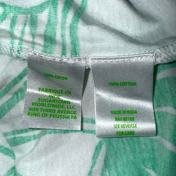 Lilly Pulitzer Lidia 3/4 Sleeve Spearmint Kiss My Tulips oversized XS NWT - Picture 15 of 16